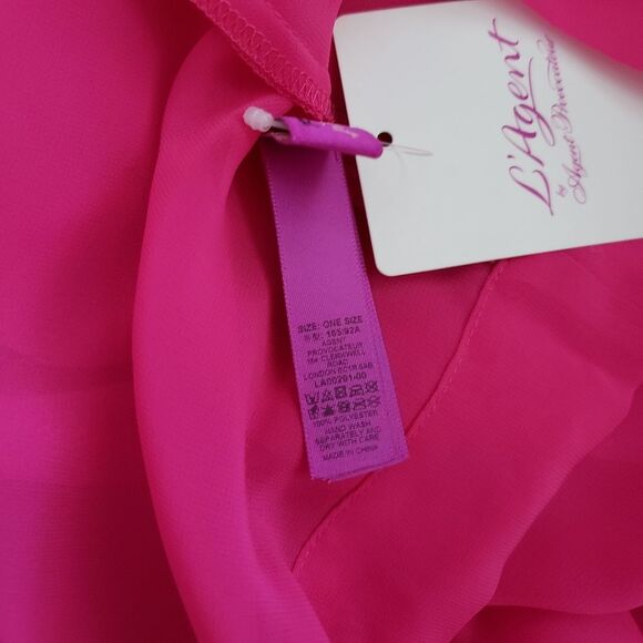 L'Agent by Agent Provocateur Rosana Sheer Swim Cover Up Pink One Size Fits Most - Picture 10 of 10